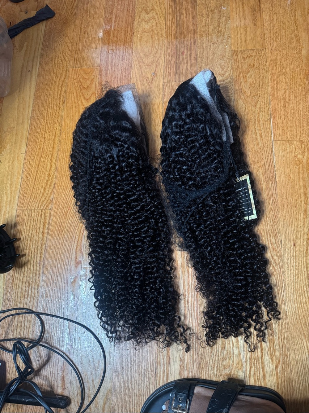 Curly Lace Front Human Hair Closure - Natural Black